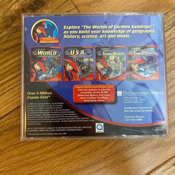 CARMEN SANDIEGO THINK QUICK CHALLENGE 1999.‎ Windows 95/98 - Picture 6 of 9